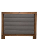 AICO Brooklyn Walk King Channel Tufted Panel Bed in Burnt Umber - Furniture Now (CA)