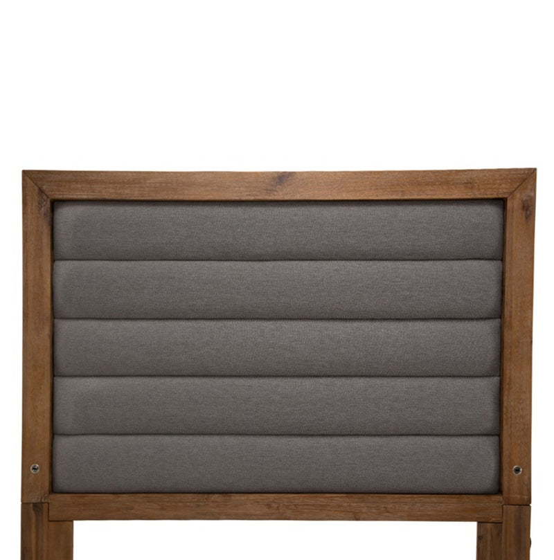 AICO Brooklyn Walk King Channel Tufted Panel Bed in Burnt Umber - Furniture Now (CA)