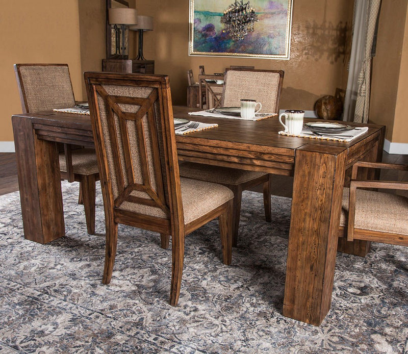 Aico Carrollton Rectangular Dining Table in Rustic Ranch - Furniture Now (CA)