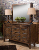 Aico Carrollton Sideboard Mirror in Rustic Ranch - Furniture Now (CA)