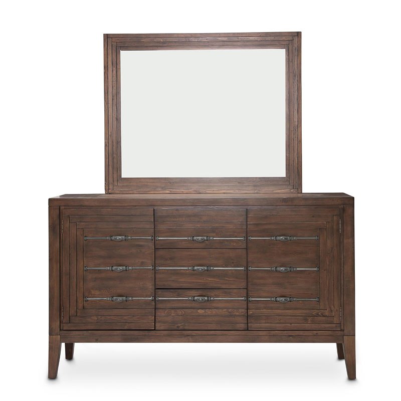 Aico Carrollton Sideboard in Rustic Ranch - Furniture Now (CA)