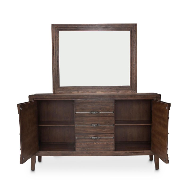 Aico Carrollton Sideboard in Rustic Ranch - Furniture Now (CA)