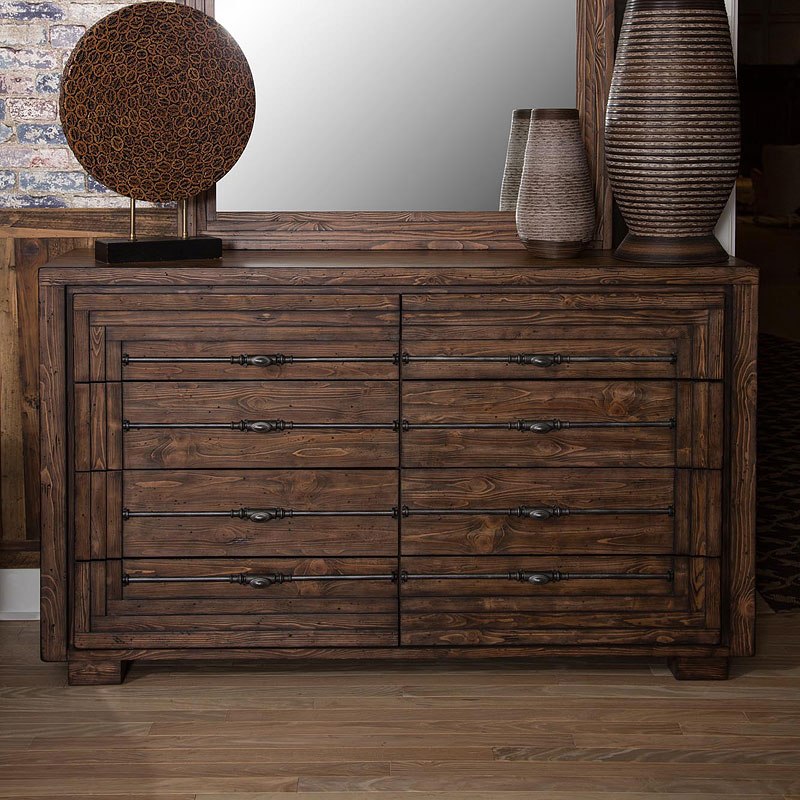Aico Carrollton Dresser in Rustic Ranch - Furniture Now (CA)