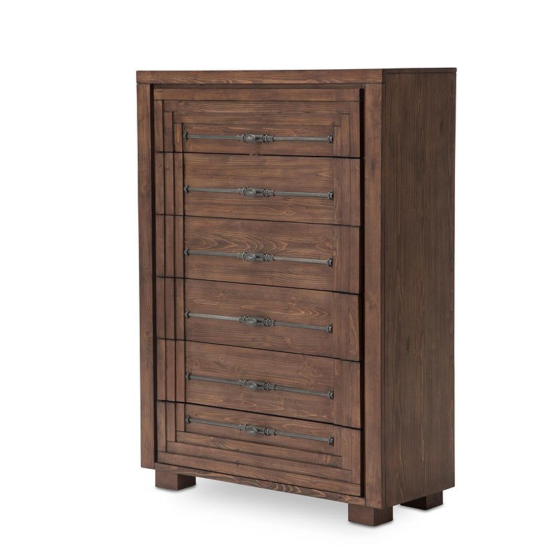 Aico Carrollton Drawer Chest in Rustic Ranch - Furniture Now (CA)