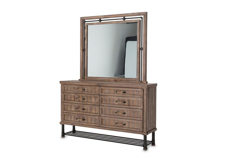 Aico Crossings Mirror in Reclaimed Barn - Furniture Now (CA)