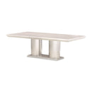 AICO Marin Double Pedestal Table in Greige - Furniture Now (CA)