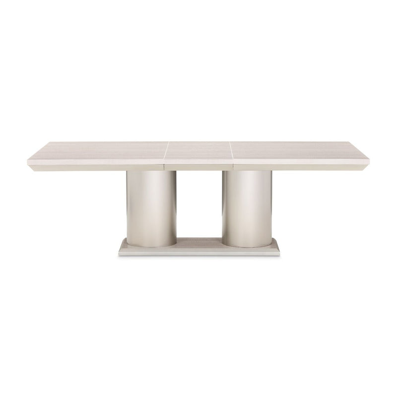 AICO Marin Double Pedestal Table in Greige image