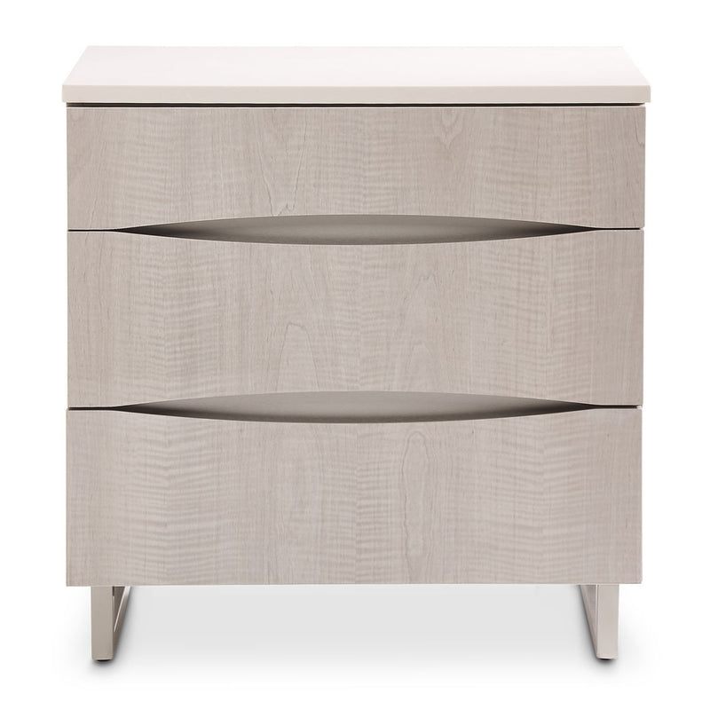 AICO Marin Nightstand in Greige - Furniture Now (CA)