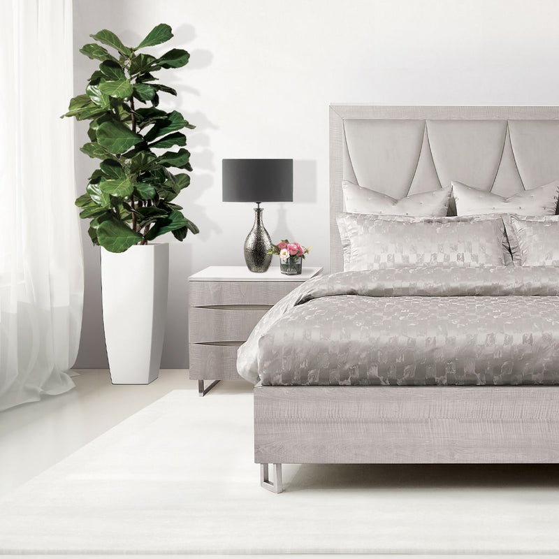 AICO Marin Nightstand in Greige - Furniture Now (CA)