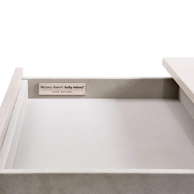 AICO Marin Nightstand in Greige - Furniture Now (CA)