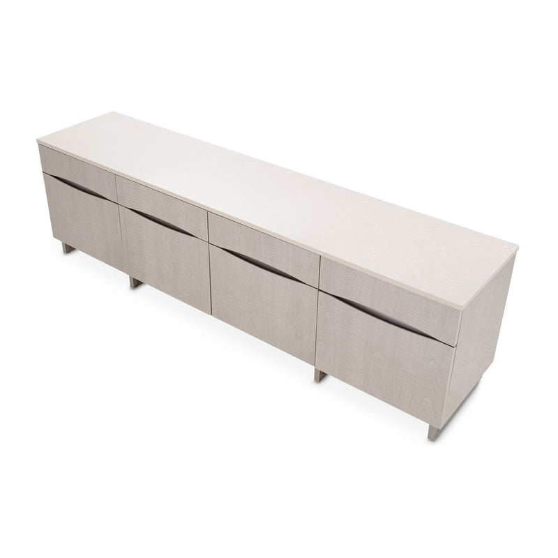 AICO Marin Media Cabinet in Greige - Furniture Now (CA)