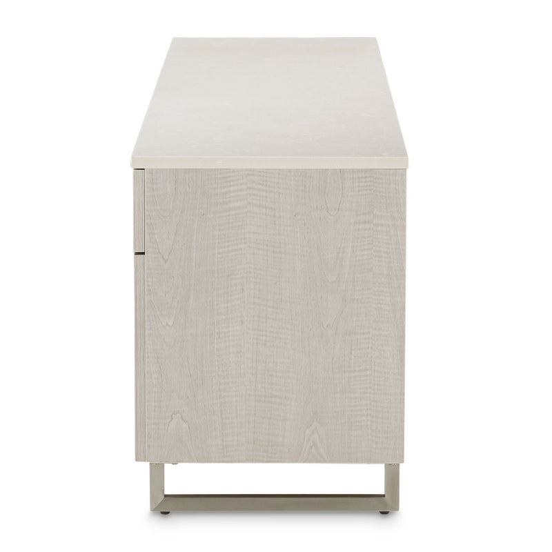 AICO Marin Media Cabinet in Greige - Furniture Now (CA)