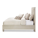AICO Marin Queen Panel Bed in Greige - Furniture Now (CA)