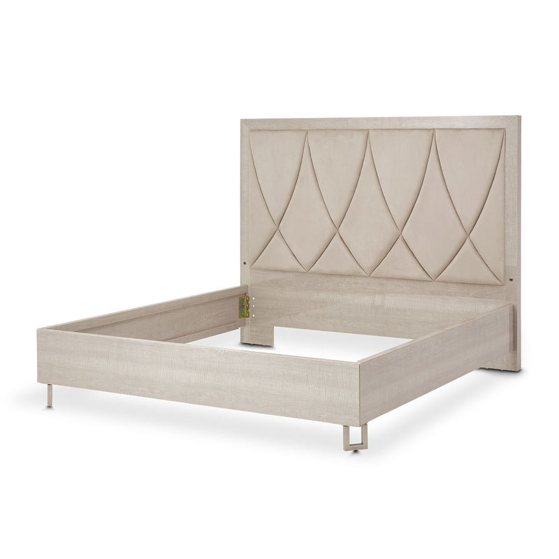 AICO Marin Queen Panel Bed in Greige - Furniture Now (CA)