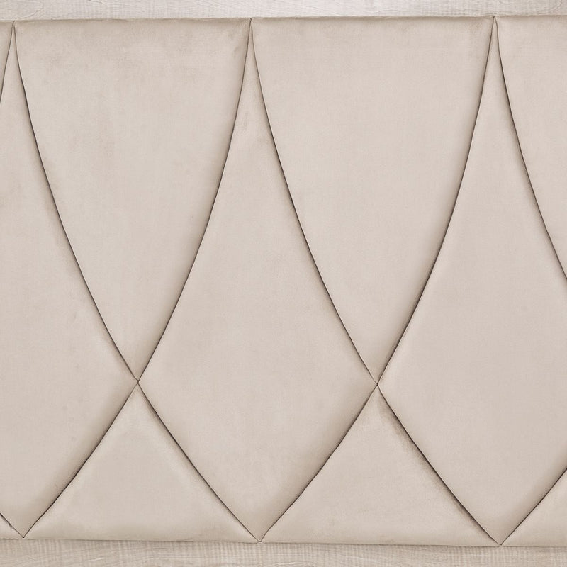 AICO Marin Queen Panel Bed in Greige - Furniture Now (CA)