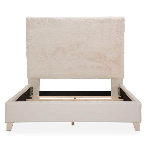 AICO Furniture Emerson King Upholstered Bed in Powder - Furniture Now (CA)