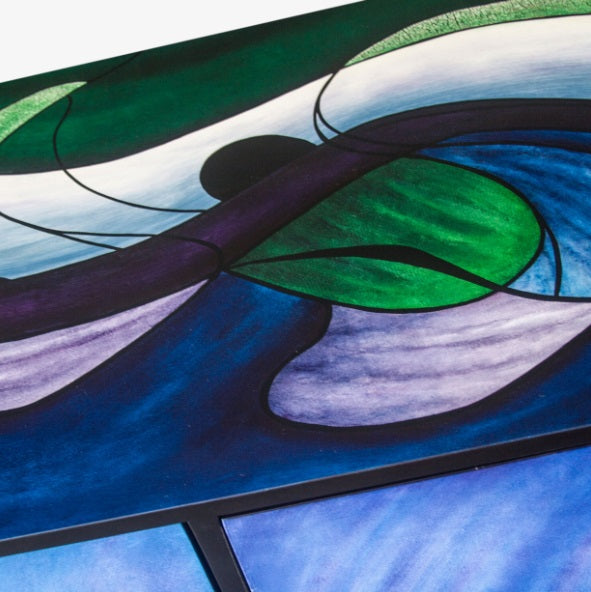 AICO Furniture A La Carte Illusions Blue Waves Cabinet - Furniture Now (CA)