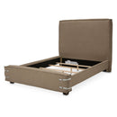 AICO Furniture Penninsula Queen Upholstered Bed in Khaki - Furniture Now (CA)