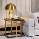 AICO Furniture Amora Side Table in Eggshell Walnut - Furniture Now (CA)