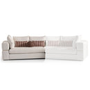 AICO Furniture Amora LAF Sofa Oatmeal in Eggshell Walnut image