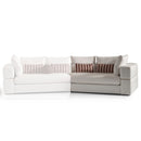 AICO Furniture Amora RAF Sofa Oatmeal in Eggshell Walnut image