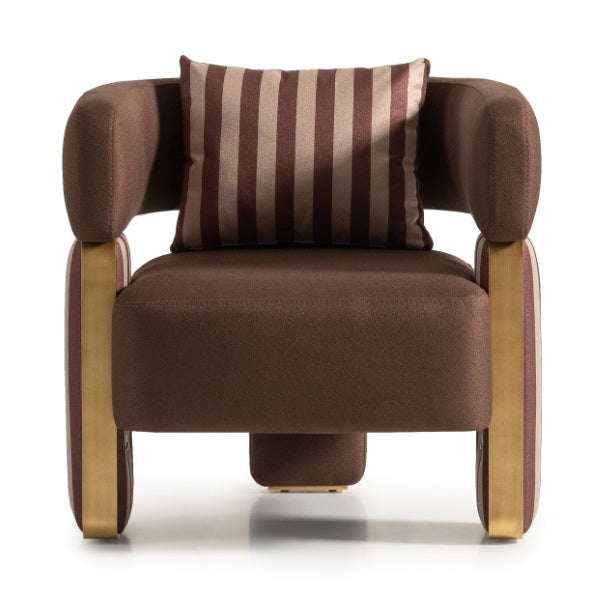 AICO Furniture Amora Chair Brown in Eggshell Walnut - Furniture Now (CA)