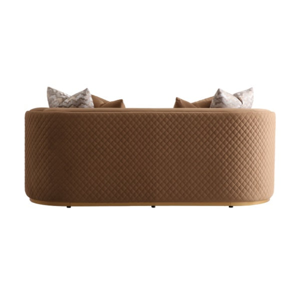 AICO Furniture Ariana Loveseat in Caramel Gold - Furniture Now (CA)