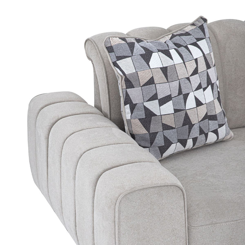 AICO Balboa Sofa in Warm Walnut - Furniture Now (CA)