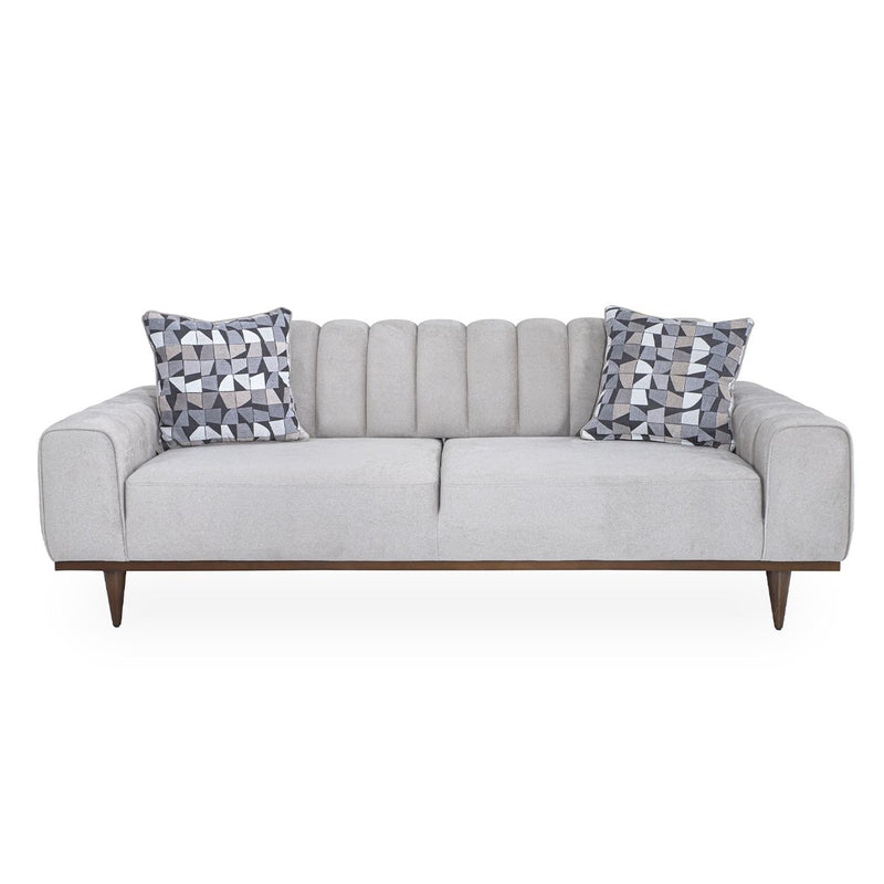 AICO Balboa Sofa in Warm Walnut - Furniture Now (CA)