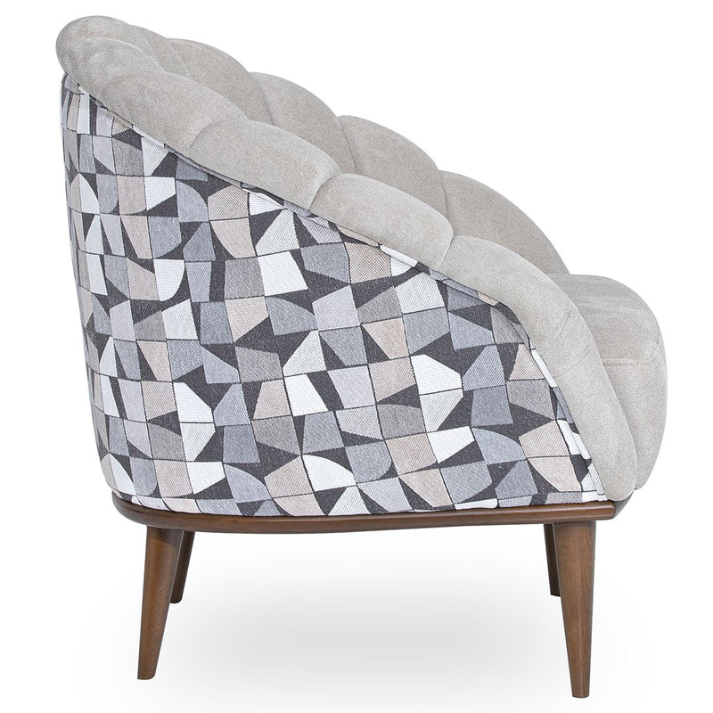 AICO Balboa Accent Chair in Warm Walnut - Furniture Now (CA)