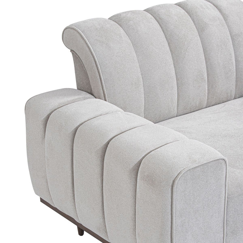 AICO Balboa Chair And A Half in Warm Walnut - Furniture Now (CA)