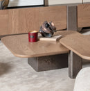 AICO Furniture Bristol Point Medium Cocktail Table in Saddle Brown - Furniture Now (CA)