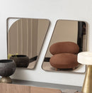 AICO Furniture Bristol Point Wall Mirror in Saddle Brown - Furniture Now (CA)
