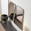 AICO Furniture Bristol Point Wall Mirror in Saddle Brown - Furniture Now (CA)