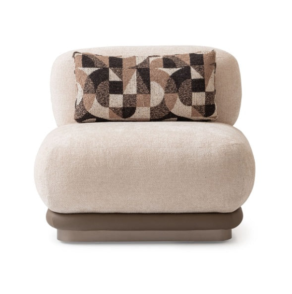 AICO Furniture Bristol Point Armless Chair in Saddle Brown - Furniture Now (CA)