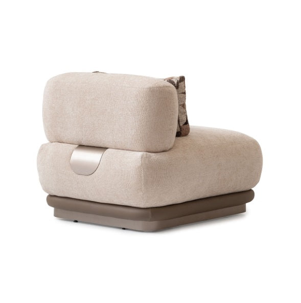 AICO Furniture Bristol Point Armless Chair in Saddle Brown - Furniture Now (CA)