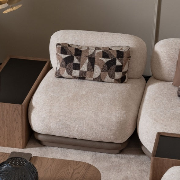 AICO Furniture Bristol Point Armless Chair in Saddle Brown - Furniture Now (CA)