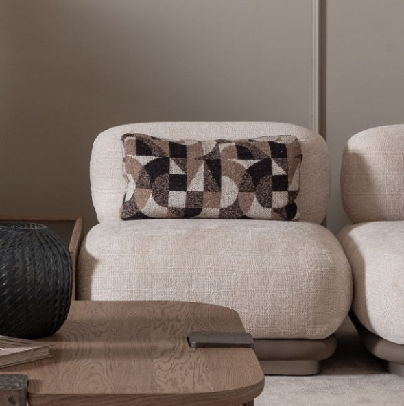 AICO Furniture Bristol Point Armless Chair in Saddle Brown - Furniture Now (CA)