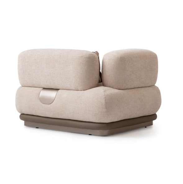 AICO Furniture Bristol Point LAF Chair in Saddle Brown - Furniture Now (CA)