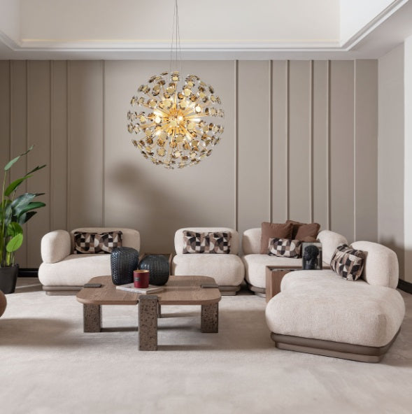 AICO Furniture Bristol Point Corner Unit in Saddle Brown - Furniture Now (CA)