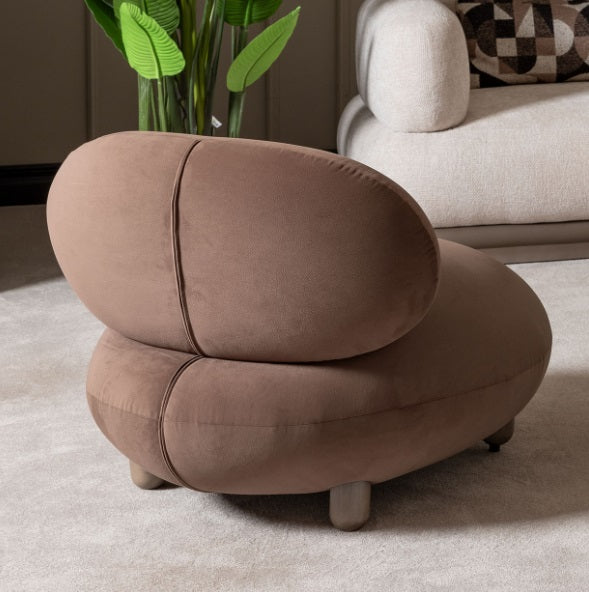 AICO Furniture Bristol Point Accent Chair in Saddle Brown - Furniture Now (CA)