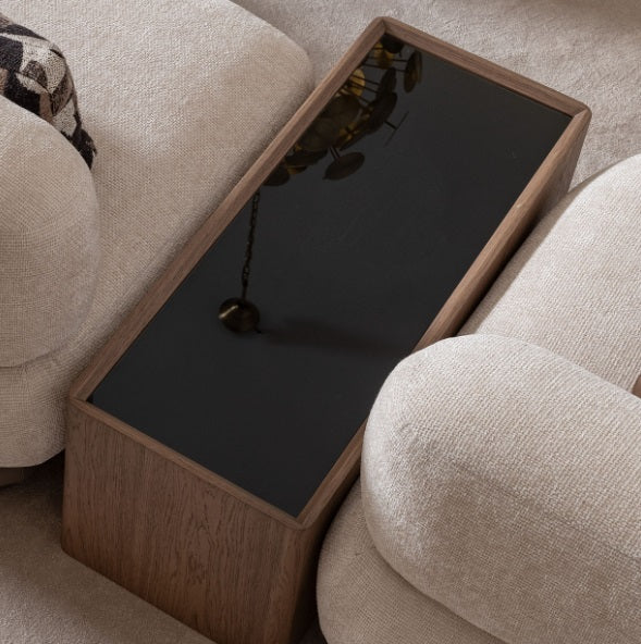 AICO Furniture Bristol Point Sectional Table in Saddle Brown - Furniture Now (CA)