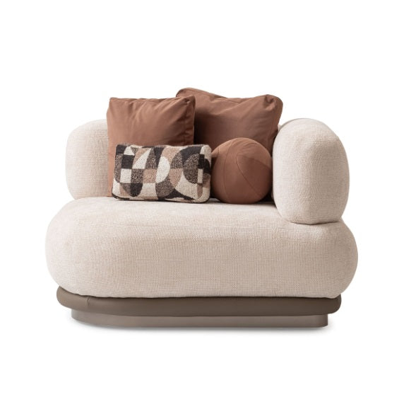 AICO Furniture Bristol Point Corner Unit in Saddle Brown - Furniture Now (CA)