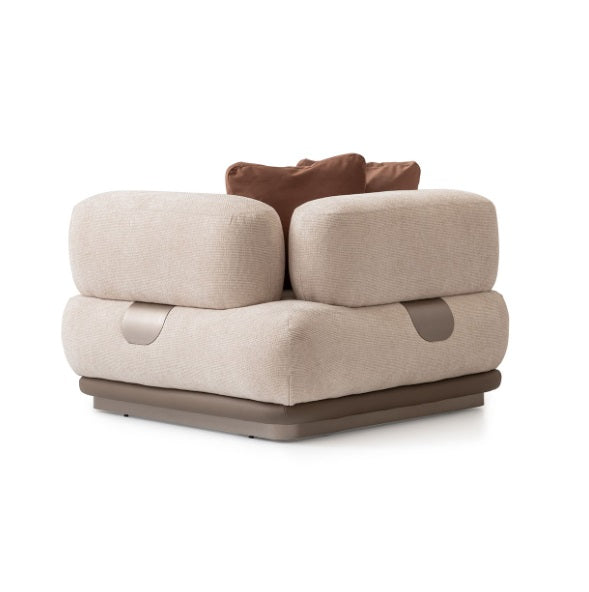 AICO Furniture Bristol Point Corner Unit in Saddle Brown - Furniture Now (CA)