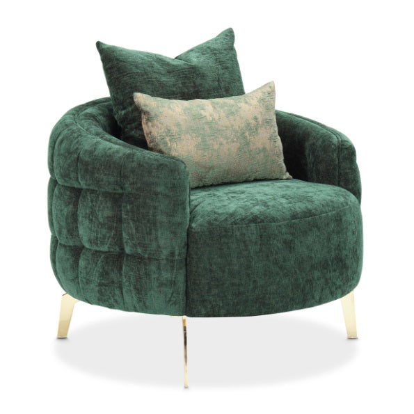 AICO Furniture Celine Chair in Emerald/Gold - Furniture Now (CA)