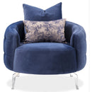 AICO Furniture Celine Chair in Indigo/Silver - Furniture Now (CA)