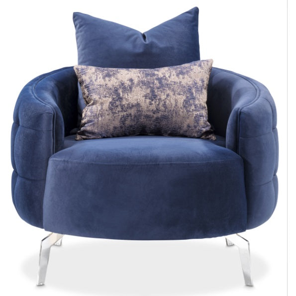 AICO Furniture Celine Chair in Indigo/Silver - Furniture Now (CA)