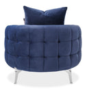 AICO Furniture Celine Chair in Indigo/Silver - Furniture Now (CA)