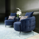 AICO Furniture Celine Chair in Indigo/Silver - Furniture Now (CA)