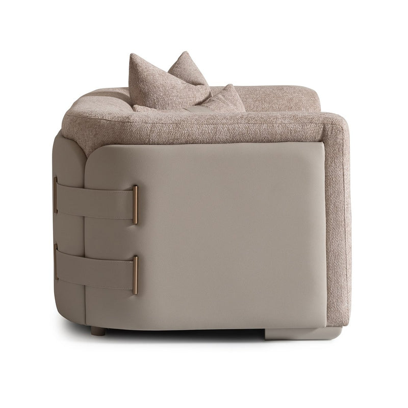 AICO Canberra Chair 1/2 in Brown - Furniture Now (CA)